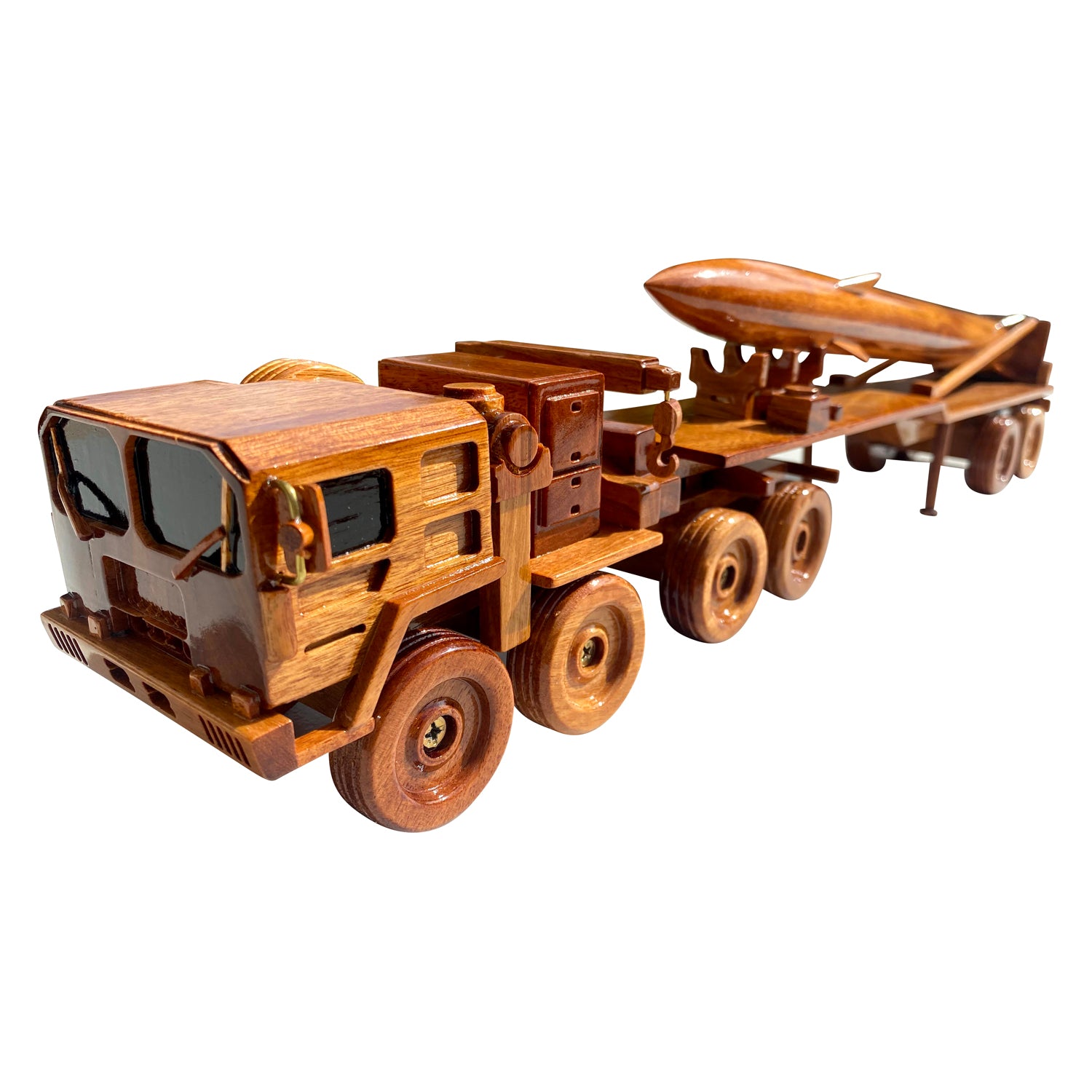 Pershing Missile System Mahogany Wood Desktop Truck combo