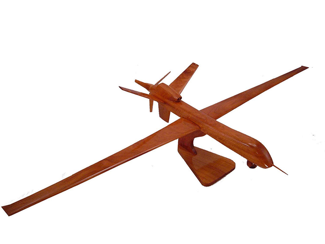 Predator B Mahogany Wood Desktop Airplane Model