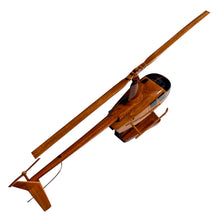 Load image into Gallery viewer, R66 Mahogany Wood Desktop helicopter Model
