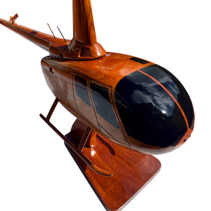 R66 Mahogany Wood Desktop helicopter Model
