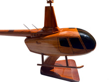 Load image into Gallery viewer, R66 Mahogany Wood Desktop helicopter Model
