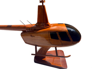 R66 Mahogany Wood Desktop helicopter Model