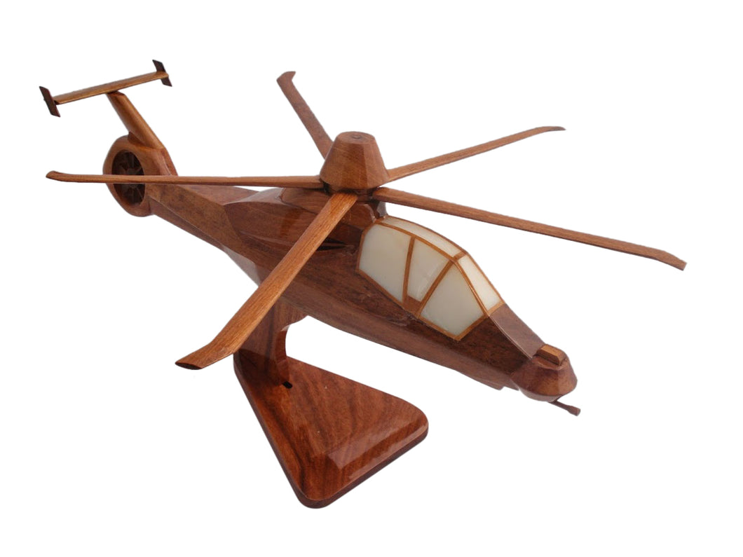 RAH66 Comanche Mahogany Wood Desktop Helicopter Model