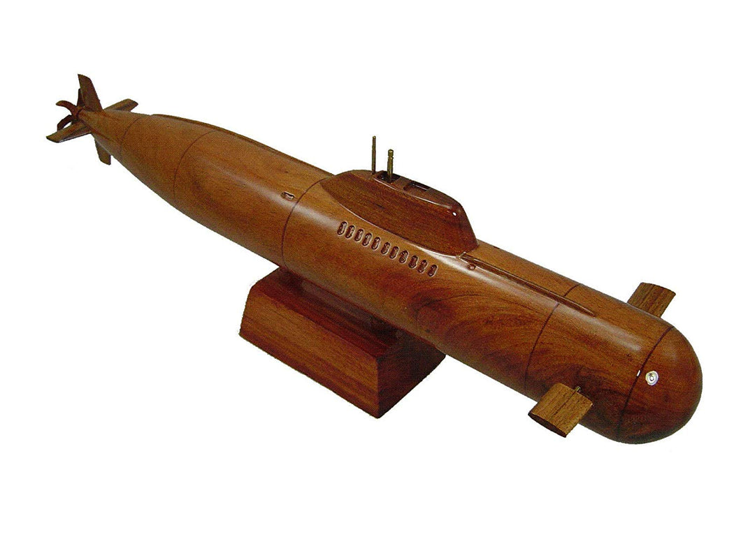 Red Star Submarine Mahogany Wood Desktop Submarine Model