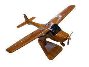 Remos Light Sport Mahogany Wood Desktop Airplane Model