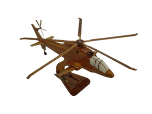 S67 Blackhawk Mahogany Wood Desktop Helicopter Model