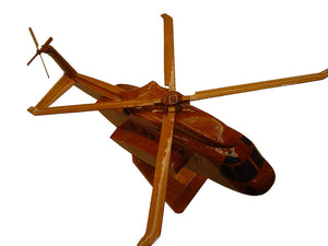 S92 Helibus Mahogany Wood Desktop Helicopter Model