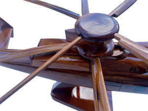 SB1 Defiant  Mahogany Wood Desktop  Helicopters  Model