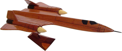 SR71 Blackbird Mahogany Wood Desktop Airplane Model
