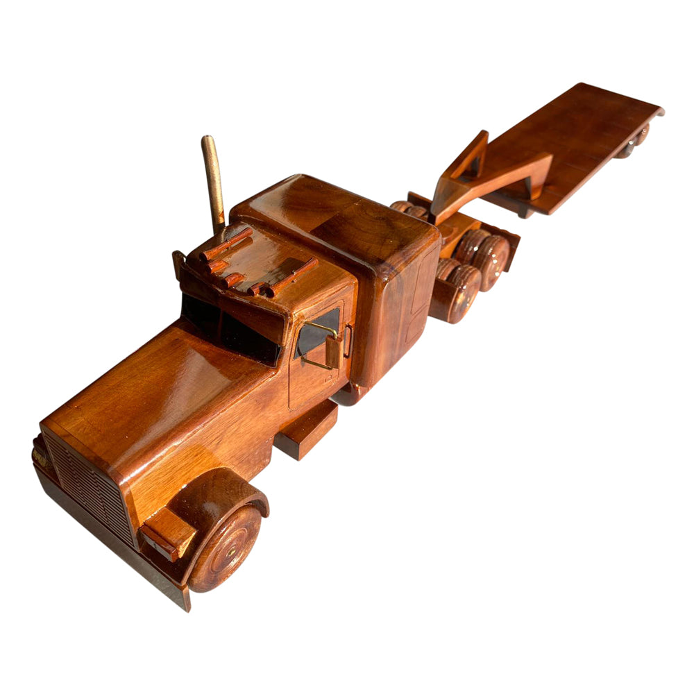 Truck Flatbed Combo Mahogany Wood Desktop Truck combo Model
