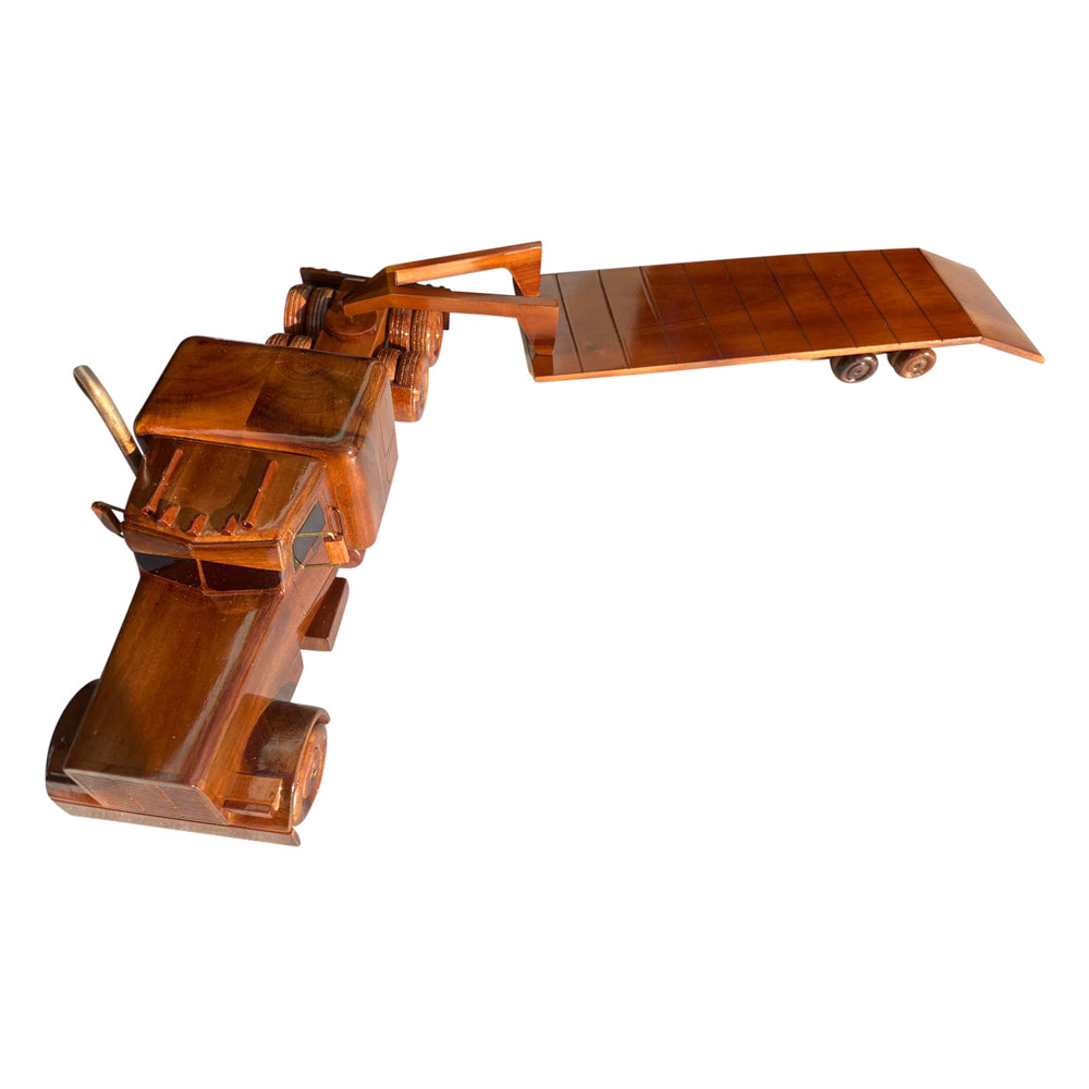 Truck Flatbed Combo Mahogany Wood Desktop Truck combo Model