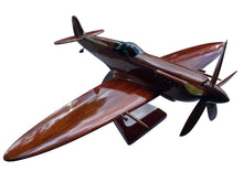 Load image into Gallery viewer, Spitfire Mahogany Wood Desktop Airplane Model