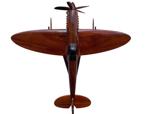 Spitfire Mahogany Wood Desktop Airplane Model