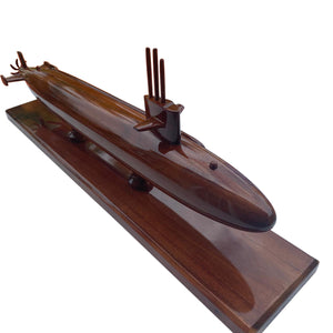 Sturgeon Class Submarine Mahogany Wood Desktop Model