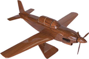 T34 Mentor Mahogany Wood Desktop Airplane Model