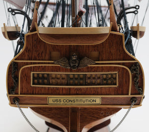 USS Constitution Large With Table Top Display Case