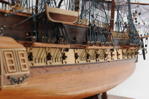 USS Constitution Large With Table Top Display Case
