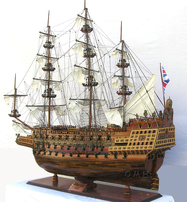 HMS Sovereign of The Seas XL With Display Case No Glass