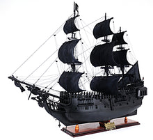 Load image into Gallery viewer, Black Pearl Pirate Ship Large With Floor Display Case