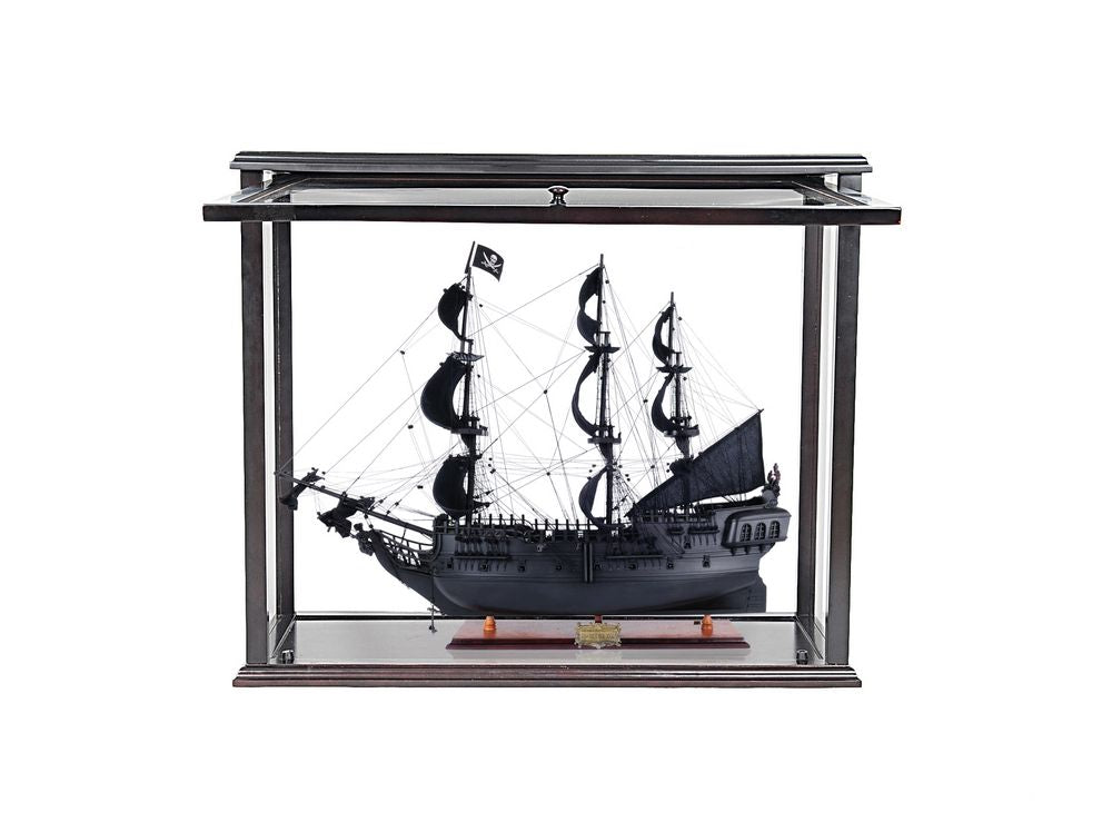 Black Pearl Pirate Ship Midsize With Display Case Front Open