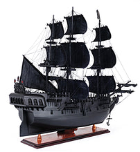Load image into Gallery viewer, Black Pearl Pirate Ship Midsize With Display Case Front Open