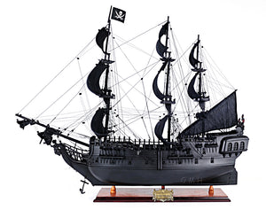 Black Pearl Pirate Ship Midsize With Display Case Front Open