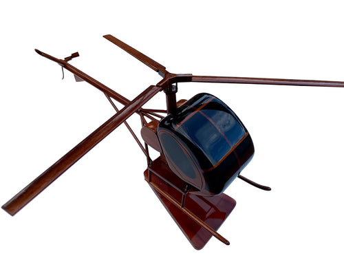 Hughes TH55 Osage  Mahogany Wood Desktop Helicopter Model