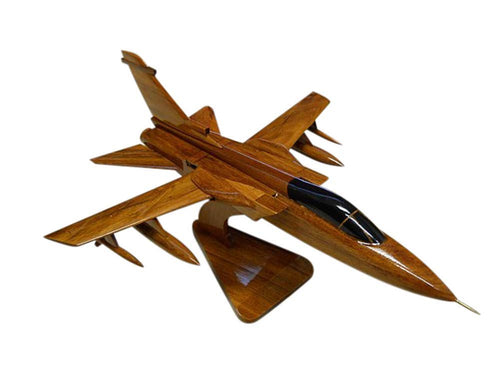 Tornado Mahogany Wood Desktop Airplane Model