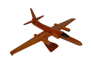 U2 Dragon Lady Mahogany Wood Desktop Airplane Model