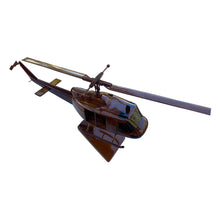 Load image into Gallery viewer, UH1 Huey Mahogany Wood Desktop Helicopter Model