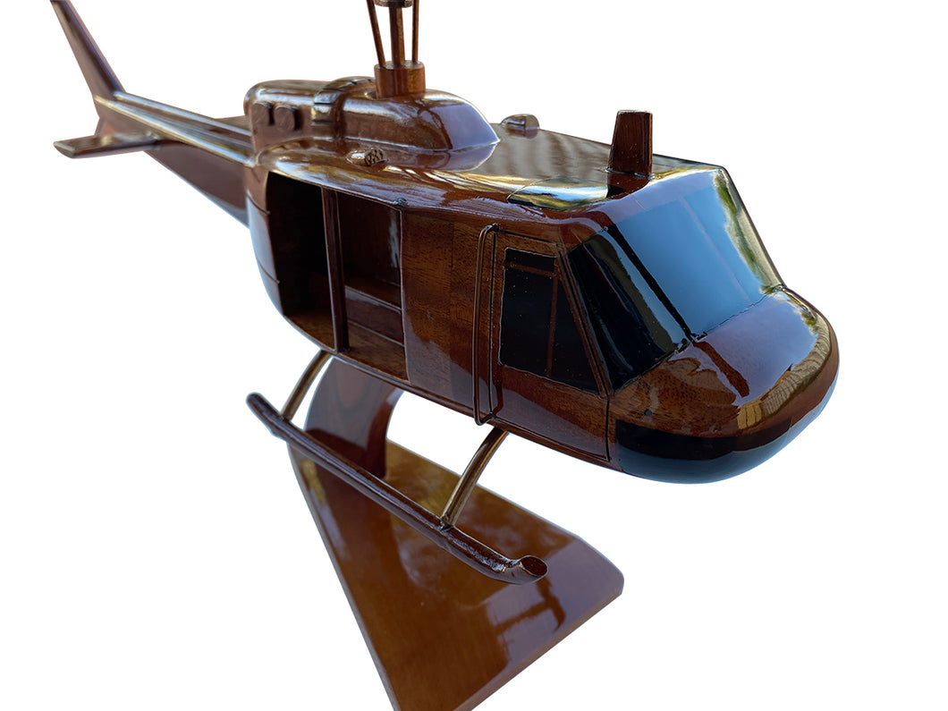 UH1 Huey Mahogany Wood Desktop Helicopter Model