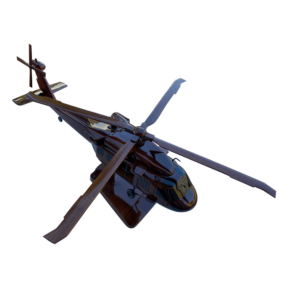 UH60 Blackhawk Mahogany Wood Desktop Helicopter Model