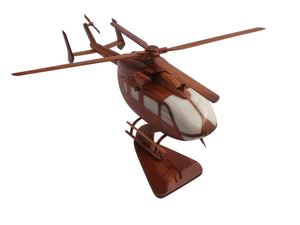 UH72 Lakota Mahogany Wood Desktop Helicopter Model