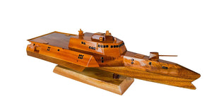 USS Independence LCS2 Mahogany Wood Desktop  Model