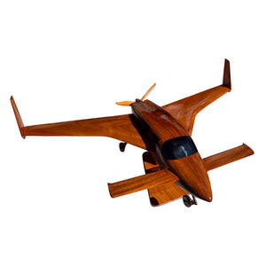 Velocity Mahogany Wood Desktop Airplane Model