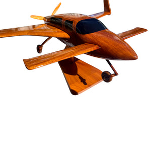 Velocity Mahogany Wood Desktop Airplane Model