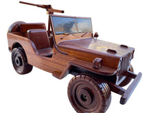 Load image into Gallery viewer, Willys WWII Jeep Mahogany Wood Desktop Cars &amp; trucks Model