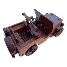 Load image into Gallery viewer, Willys WWII Jeep Mahogany Wood Desktop Cars &amp; trucks Model
