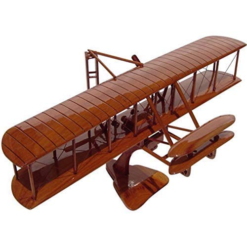 Wright Flyer Mahogany Wood Desktop Airplane Model