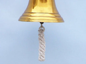 Brass Plated Hanging Anchor Bell 10"