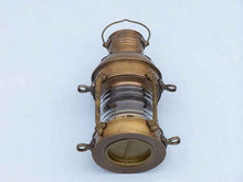 Load image into Gallery viewer, Antique Brass Anchor Oil Lantern 12&quot;