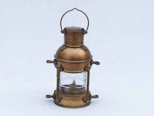 Load image into Gallery viewer, Antique Brass Anchor Oil Lantern 12&quot;