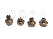 Load image into Gallery viewer, Antique Brass Table Oil Lamp 5&quot;&quot; - Set of 4