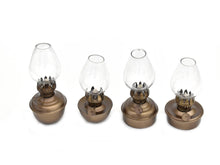 Load image into Gallery viewer, Antique Brass Table Oil Lamp 5&quot;&quot; - Set of 4