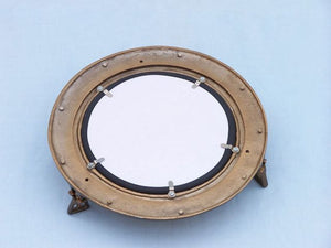 Antique Brass Decorative Ship Porthole Mirror 12