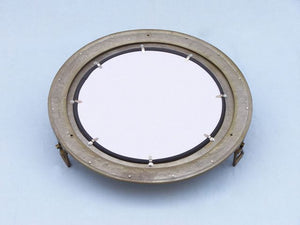 Antique Brass Decorative Ship Porthole Mirror 20""