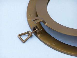 Antique Brass Decorative Ship Porthole Mirror 20""