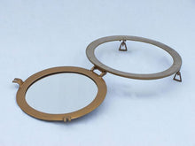 Load image into Gallery viewer, Antique Brass Decorative Ship Porthole Mirror 24