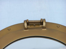 Load image into Gallery viewer, Antique Brass Decorative Ship Porthole Mirror 24