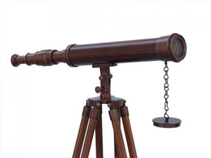 Floor Standing Antique Copper Harbor Master Telescope 50&quot;